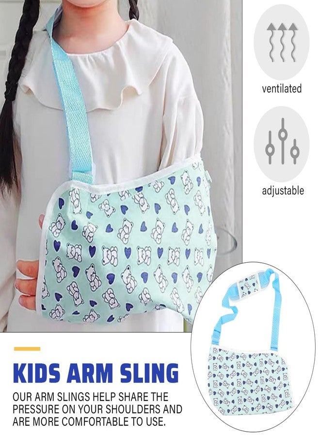 UPIQNG Arm Sling Kids Arm Support Breathable Wrist Stabilizer Forearm Sling with Adjustable Strap and Shoulder Pad Children Shoulder Immobilizer for Broken Arm Wrist Elbow (Medium) - Image 4