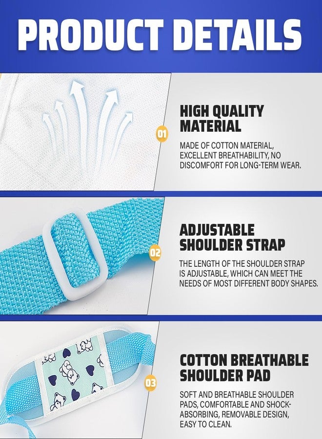 UPIQNG Arm Sling Kids Arm Support Breathable Wrist Stabilizer Forearm Sling with Adjustable Strap and Shoulder Pad Children Shoulder Immobilizer for Broken Arm Wrist Elbow (Medium) - Image 3