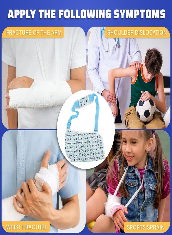 UPIQNG Arm Sling Kids Arm Support Breathable Wrist Stabilizer Forearm Sling with Adjustable Strap and Shoulder Pad Children Shoulder Immobilizer for Broken Arm Wrist Elbow (Medium) - Image 5