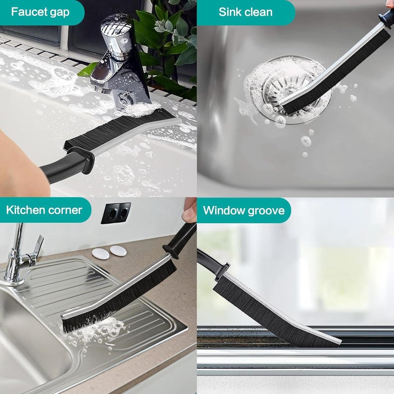 KBZONE Mini Gap Cleaning Brush Hard Bristle Gap Brush for Cleaning Multipurpose Crevice Cleaning Brush Dead Corner Used for Home Toilet Bathroom Kitchen Tiles Window Slots (3) - Image 5