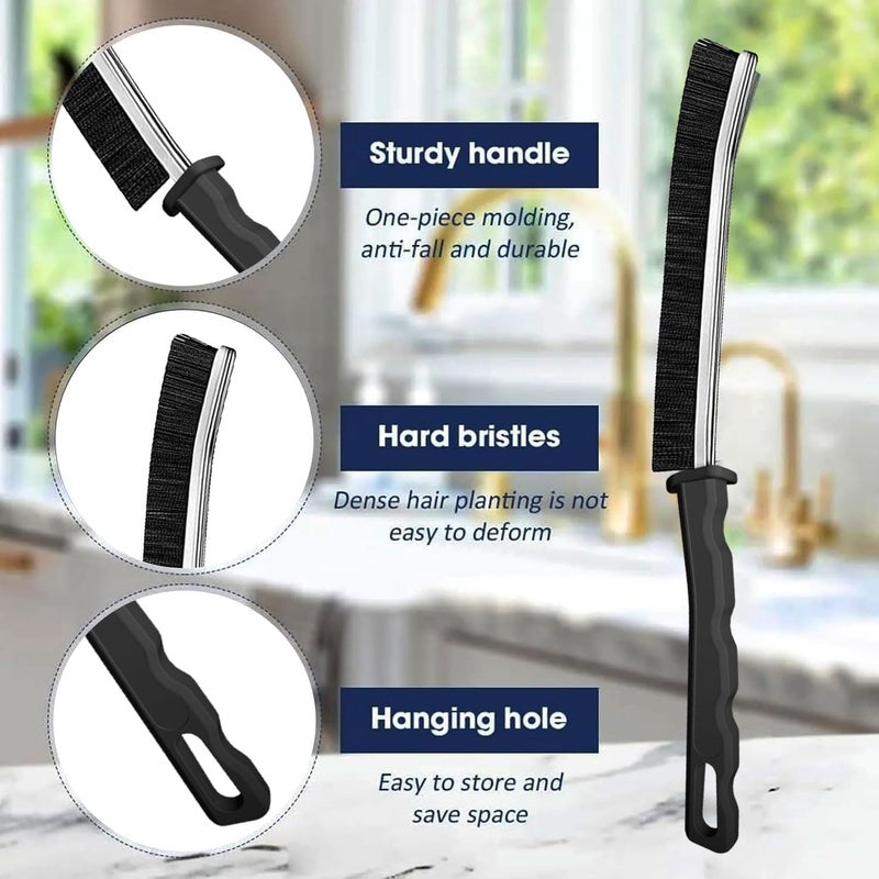 KBZONE Mini Gap Cleaning Brush Hard Bristle Gap Brush for Cleaning Multipurpose Crevice Cleaning Brush Dead Corner Used for Home Toilet Bathroom Kitchen Tiles Window Slots (3) - Image 2