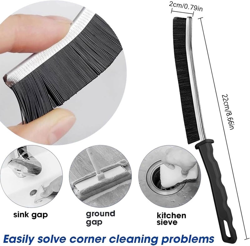 KBZONE Mini Gap Cleaning Brush Hard Bristle Gap Brush for Cleaning Multipurpose Crevice Cleaning Brush Dead Corner Used for Home Toilet Bathroom Kitchen Tiles Window Slots (3) - Image 3