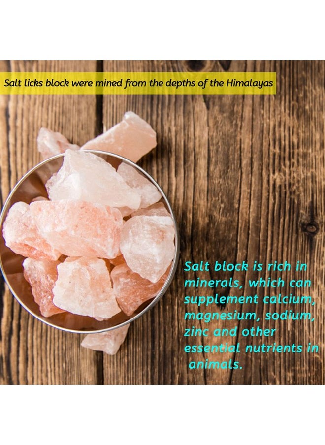 Kathson - kathson Small Animal Himalayan Salt Lick Block Rabbit Salt Blocks Natural Mineral Salts Chew Treat Supplies for Bunny Hamsters Chinchilla Squirrels Guinea Pig Ferret (6 PCS) - Image 1