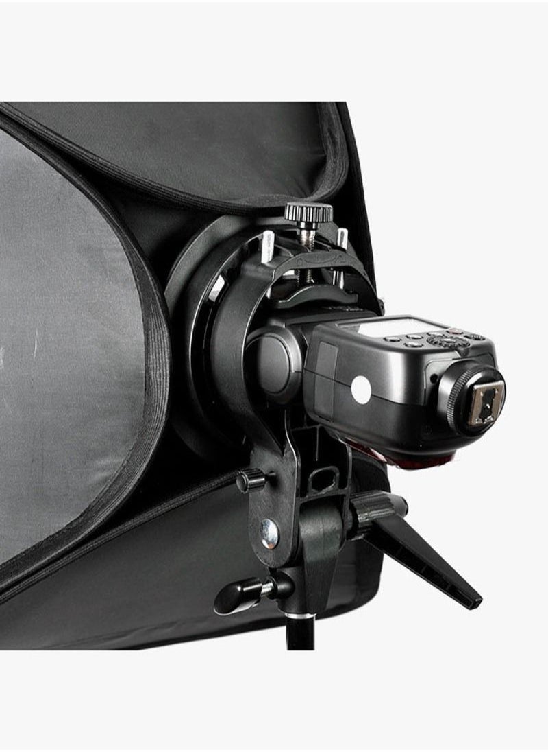 Generic - Pro S-Type Bowens Bracket Mount Holder For Speedlite Flash Snoot Softbox Black - Image 1
