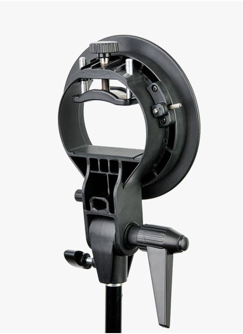 Generic - Pro S-Type Bowens Bracket Mount Holder For Speedlite Flash Snoot Softbox Black - Image 1