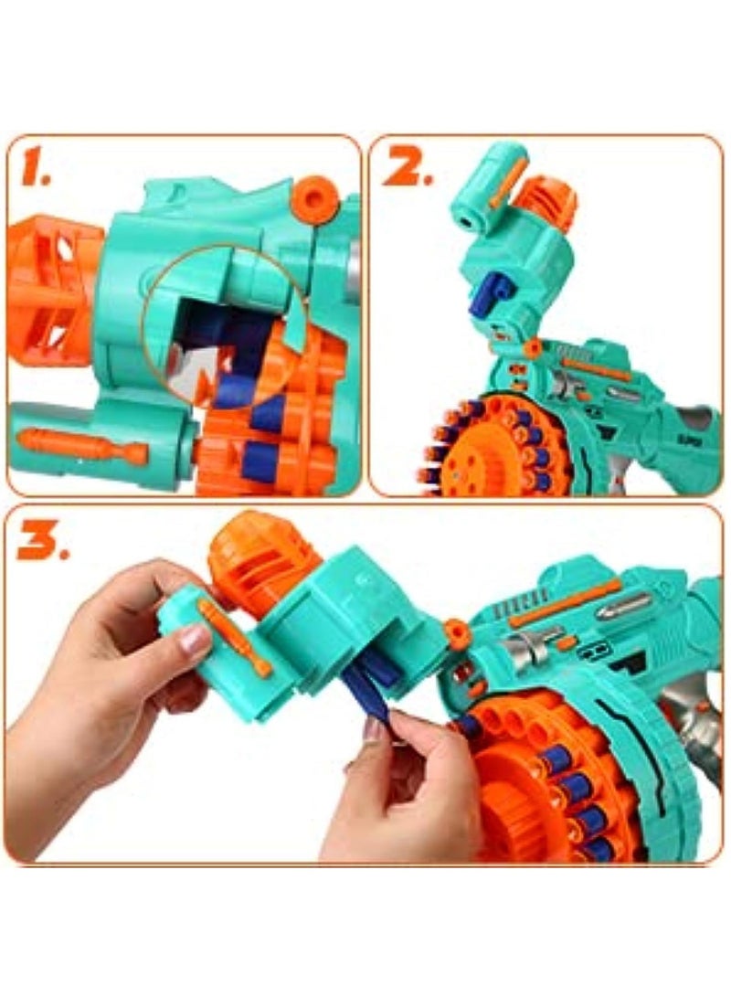 YelaJoy Toy Gun Automatic Electric Toy Foam Blasters & Guns with 40 Foam Bullets, 20-Dart Rotating Drum, Motorized Toys Guns for 6-12 Year Old Boys, Birthday Gifts for Kids & Teens - Image 4