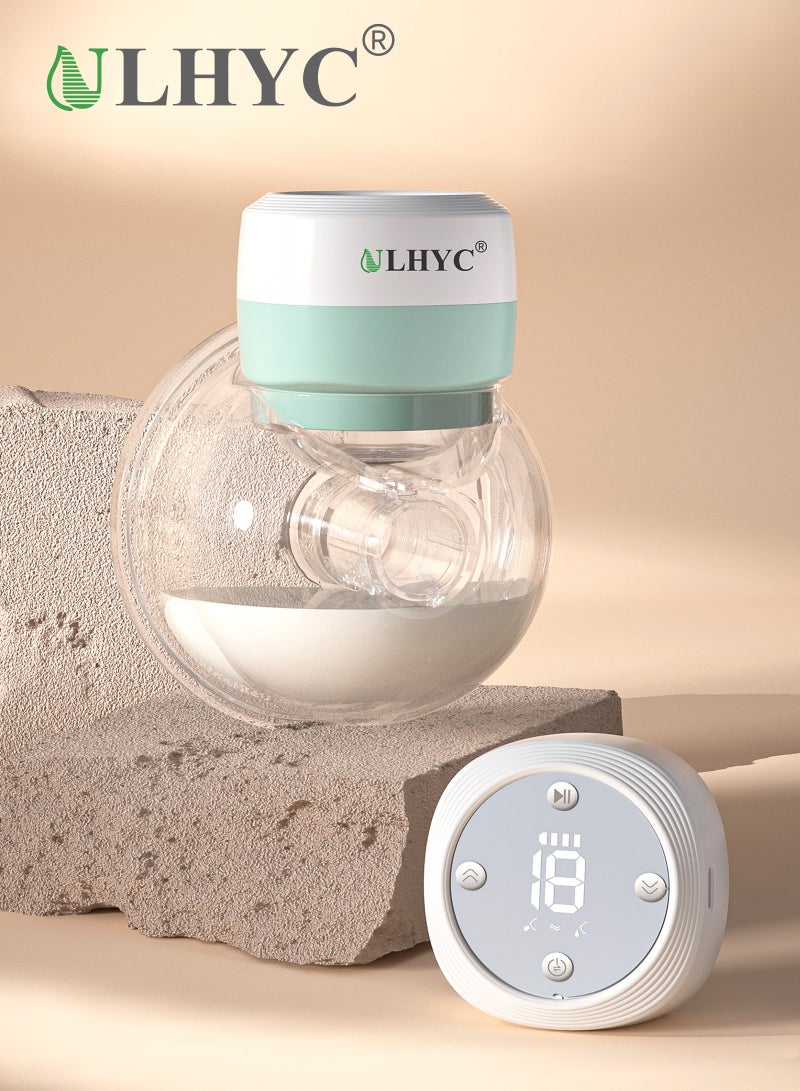 يو إل اتش واي سي مضخة ثدي كهربائية قابلة للارتداء بدون استخدام اليدين، 3 أوضاع و19 مستوى، مضخة ثدي قابلة للارتداء مع شاشة LED شفاط حليب شفاطة حليب الثدي الالكترونية مضخة ثدي كهربائية جهاز شفط الحليب شفاط حليب كهربائي - Image 1