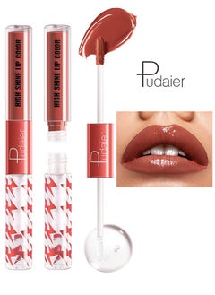 pudaier High Shine Lip Colur Double Ended Lip Glaze Lip Oilhigh Gloss, Transparent Lip Oil, Stick Cup Not Fade Waterproof Liquid Lipstick For Girls And Women, Lightweight And Non Sticky  - Image 1