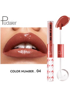 pudaier High Shine Lip Colur Double Ended Lip Glaze Lip Oilhigh Gloss, Transparent Lip Oil, Stick Cup Not Fade Waterproof Liquid Lipstick For Girls And Women, Lightweight And Non Sticky  - Image 2