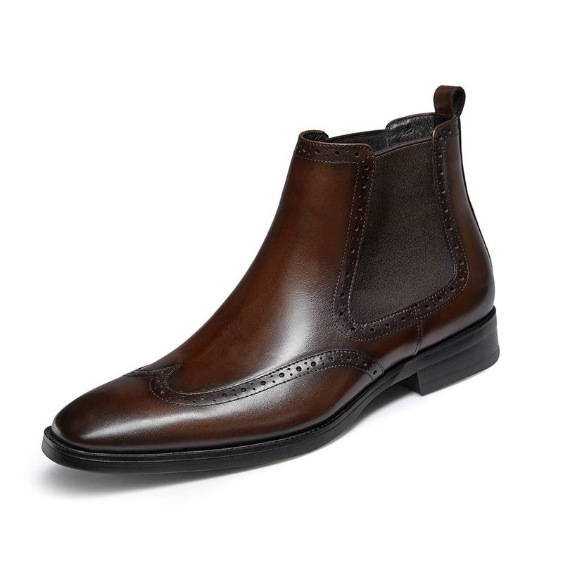 FRASOICUS Men's Chelsea Boots Genuine Leather Dress Boots, 15 - Image 1