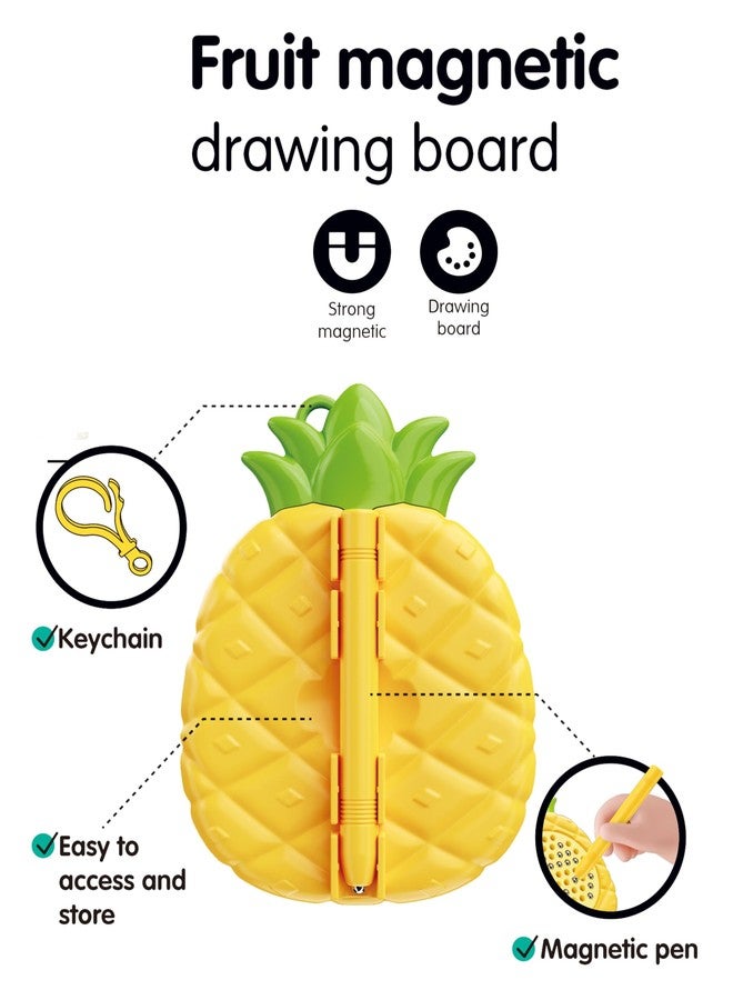 JBM ENTERPRISE Pineapple Magnetic Drawing Pad with Stylus Pen Metal Bals | Erasable Doodle Writing Toys Board Early Educational-Montessori Toy - Image 3