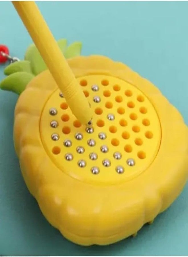 JBM ENTERPRISE Pineapple Magnetic Drawing Pad with Stylus Pen Metal Bals | Erasable Doodle Writing Toys Board Early Educational-Montessori Toy - Image 4