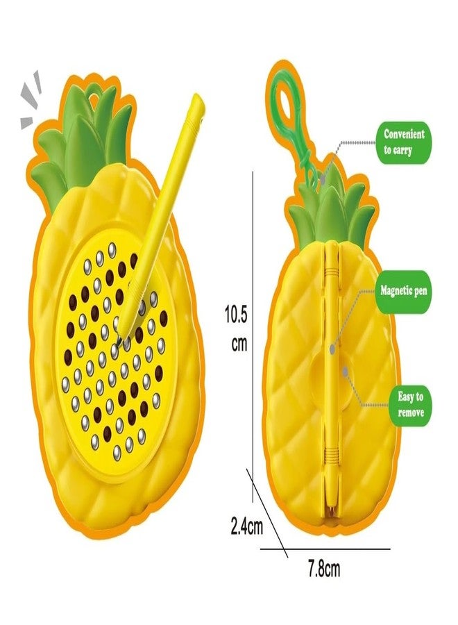 JBM ENTERPRISE Pineapple Magnetic Drawing Pad with Stylus Pen Metal Bals | Erasable Doodle Writing Toys Board Early Educational-Montessori Toy - Image 2