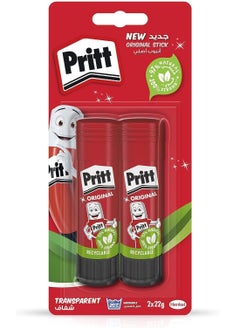 Pritt Glue Stick, Safe & Child-Friendly Craft Glue For Arts & Crafts Activities, Strong-Hold Adhesive For School & Office Supplies,2X22G Pritt Stick (pack of 3)  - Image 2