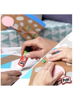 Pritt Glue Stick, Safe & Child-Friendly Craft Glue For Arts & Crafts Activities, Strong-Hold Adhesive For School & Office Supplies,2X22G Pritt Stick (pack of 3)  - Image 4