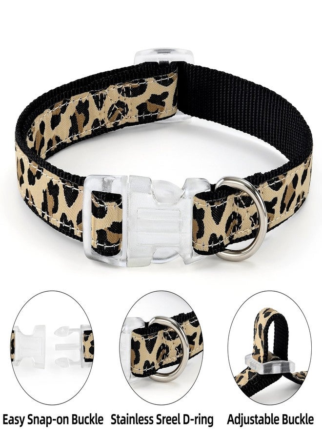 مايل هاي لايف طقم طوق ومقود للكلاب من مايل هاي لايف بنقشة جلد النمر، طوق قابل للتعديل يمنع الشد، مناسب للكلاب الصغيرة، سهل التحكم أثناء التدريب والمشي (أسود، مقاس XS، محيط الصدر 9-15 بوصة، محيط الرقبة 8-12 بوصة). - Image 4