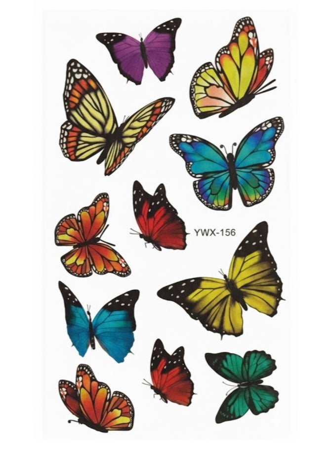تاتو مؤقت شكل فراشات ملونة  متنوع  جاذبة للانتباه - Image 1