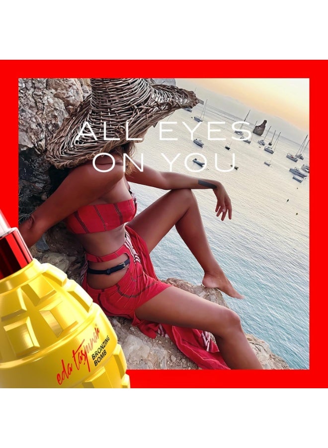 eda taspinar Eda Taşpınar Bronzing Bomb, Tanning Oil Spray for Accelerated Dark Mediterranean Tan, All Eyes On You! SPF 0, 200 ml (6.8 oz), 1 Pack - Image 2