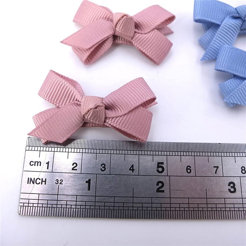 Sugarmelon Boutique Baby Hair Clips Toddler Tiny Hair Bow Snap Clips in Fringe Bangs Hair Accessories Infant Baby Girls Kids Hair Bows (16 Colors) - Image 5