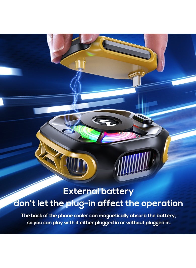 Memo - Mobile Phone Cooler for Game Fan PUBG, Designed iPhone 12/13 Series, Live Streaming and Vlog, Semiconductor Heatsink Without Noise iOS Android, ipad Tablet - Image 1