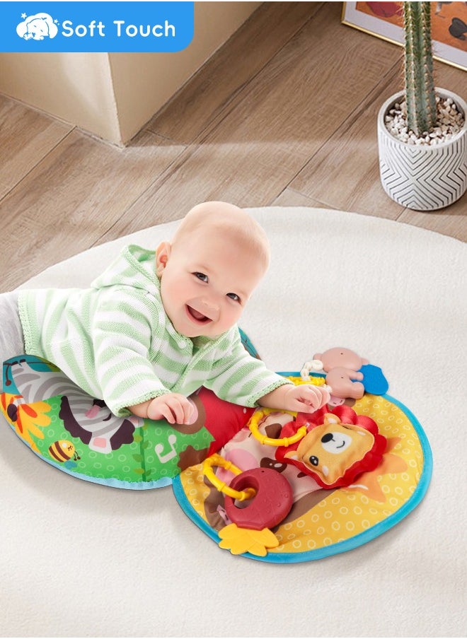 Soft Touch Baby Tummy Time Pillow Sensory Animal Baby Pillow Baby Play Mat Kids Discovery Pillow with Removable Sounds and Teether Toys Interactive Gift for Infants 0-6 Months  - Image 2