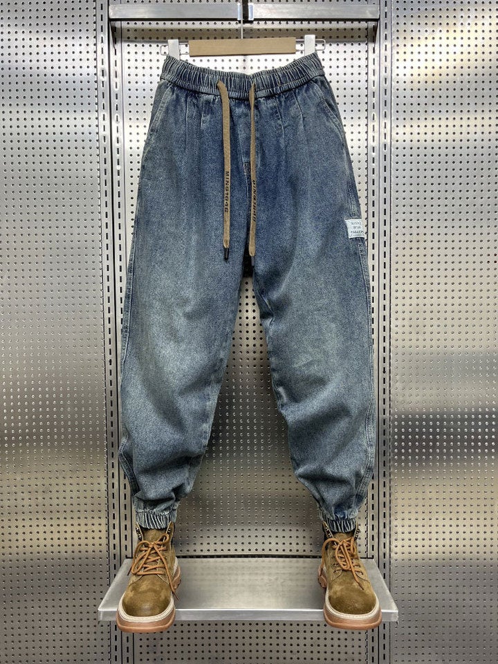Unisex Classic Denim Jeans Loose Fit Daily Outdoor Wear - Image 2