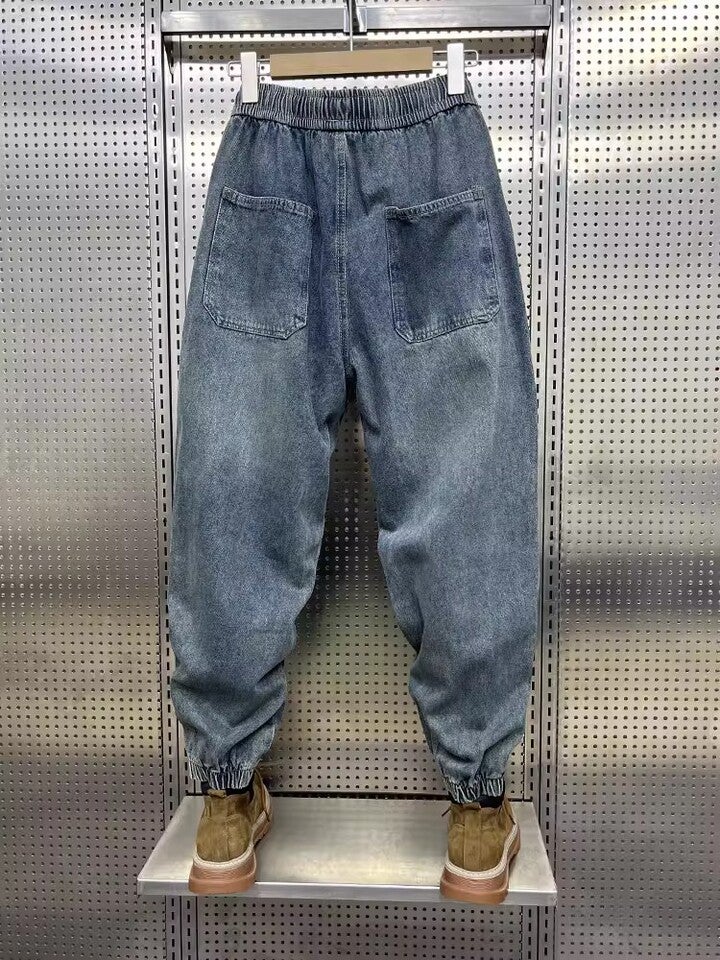 Unisex Classic Denim Jeans Loose Fit Daily Outdoor Wear - Image 3
