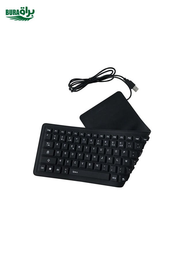 BURAQ 103 Key French USB Wired Silicone Waterproof Keyboard Desktop Notebook Keyboard, Cable Length: 1.5m  - Image 2