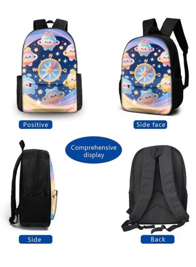 Bright Li Fire Unlock the new fashion of childish fun! Three-piece set of bags, cartoon elements for children and teenagers (students, children, friends' outings, mountain climbing, schooling, etc. can be used) - 36  - Image 3