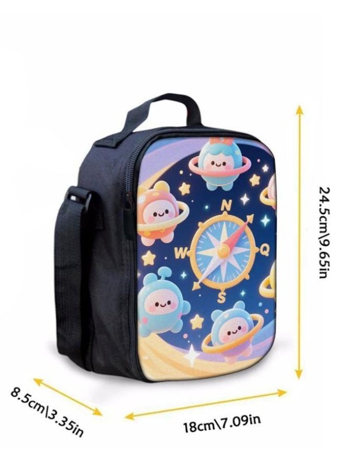 Unlock the new fashion of childish fun! Three-piece set of bags, cartoon elements for children and teenagers (students, children, friends' outings, mountain climbing, schooling, etc. can be used) - 36