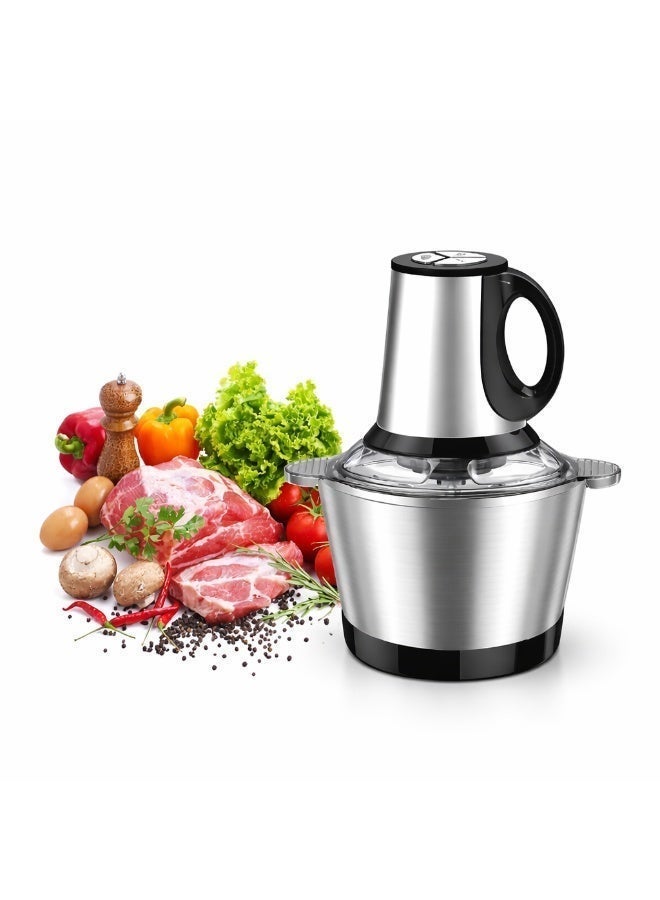 جيهام مفرمة لحم كهربائية من الفولاذ المقاوم للصدأ 800 واط | مفرمة طعام متعددة الاستخدامات سعة 3 لترات | محرك نحاسي | مفرمة للحوم والخضراوات والبقوليات | قفل أمان - Image 2