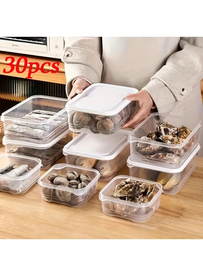30 Pcs Refrigerator Food Storage Box Kitchen Fruit Vegetable Frozen Meat Sealed Classification Container Delivery - Image 1