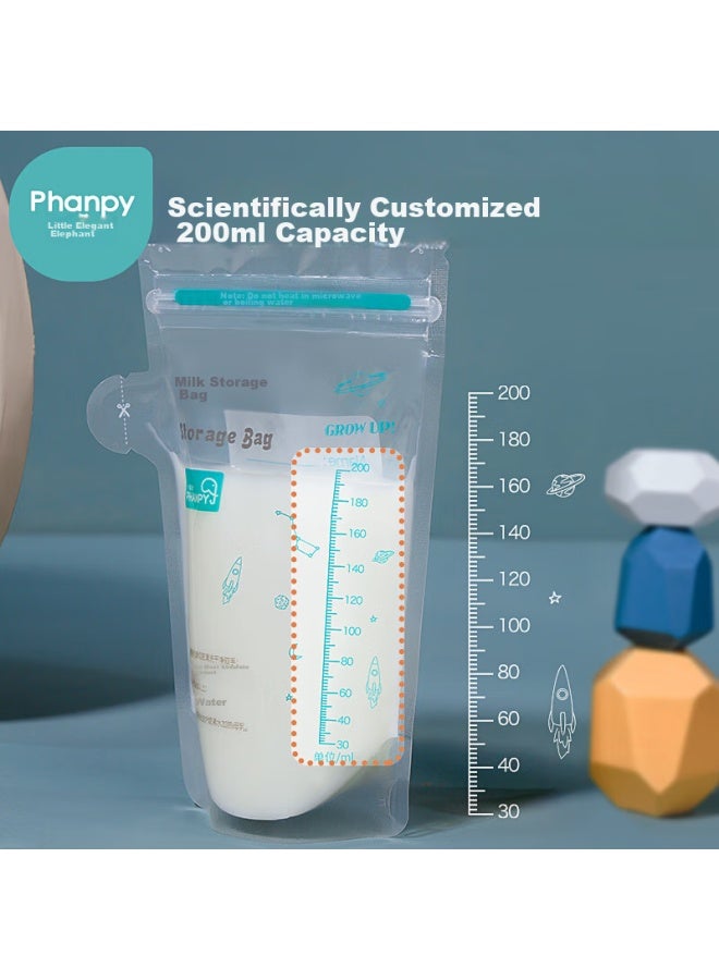 Xiaoya Elephant Xiaoya Xiang Disposable Breast Milk Storage Bags, Small Capacity Milk Storage Bags, 200ml*100 Pieces - Image 5