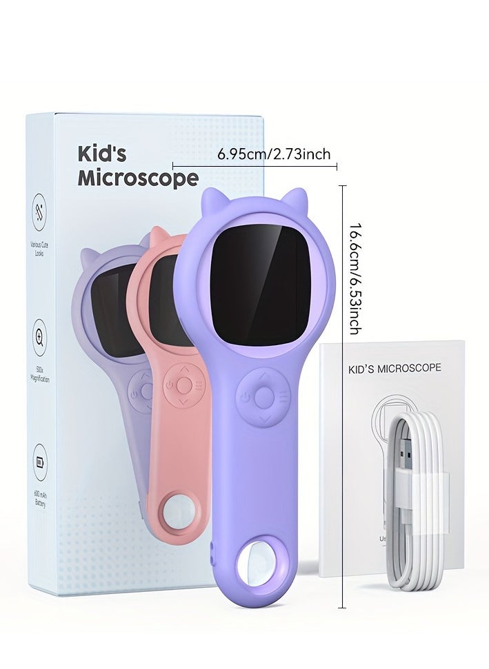 Generic - Mini Kids Optical Microscope With Photo And Video Function 500x Observe The Microscopic World Science Children Educational Toys - Image 1