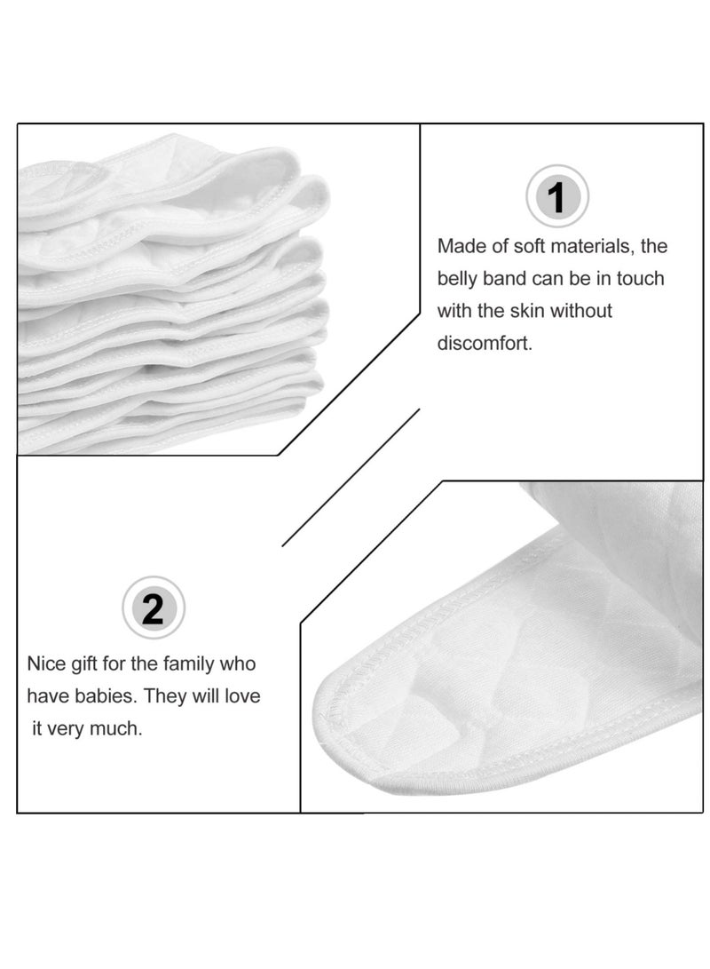 KASTWAVE حبل سري للأطفال بحزام بطن من القطن مناسب للأطفال حديثي الولادة 10 قطع (أبيض) - Image 3