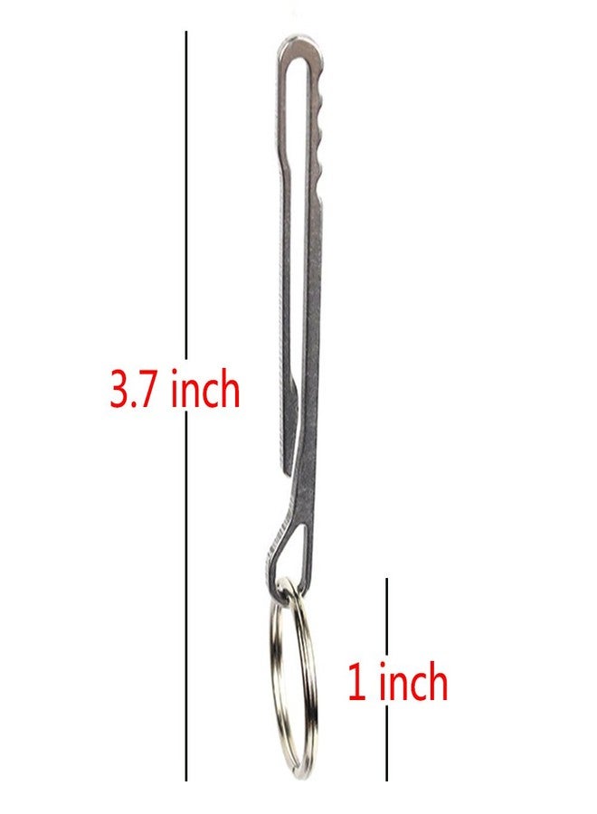 EKLOEN 2 PCS Stainless Steel Hanging Buckle Keychain,Portable EDC Quickdraw Key Ring Tool - Image 4