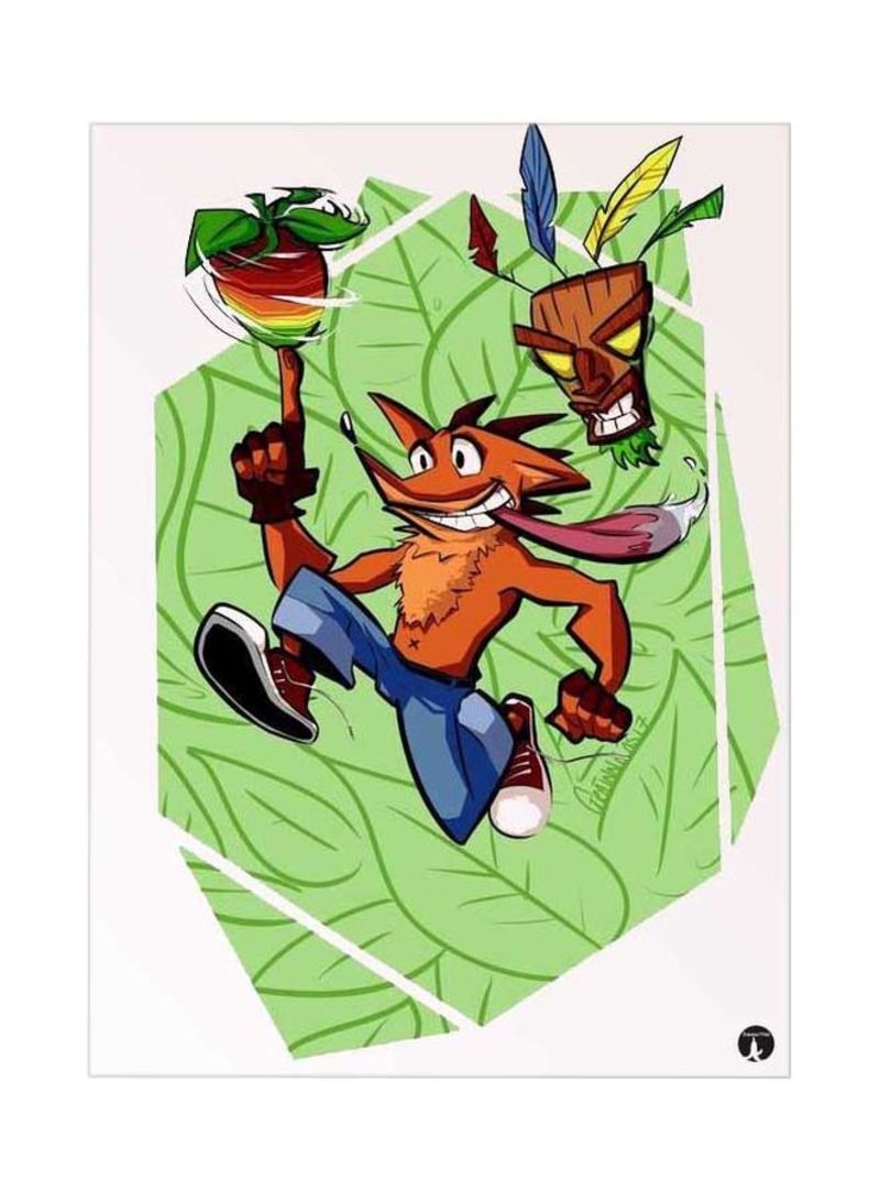 RKN Crash Printed Mousepad Green/Brown/Yellow