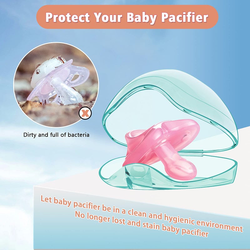 Smlpuame Pacifier Case,6 Pack BPA Free Pacifier Holder Case,Transparent Container Box for Baby Binkyï¼ˆNot Included),Essential Pacifier Accessories,Alway Keep Paci Clean,Easy to Clean(Green) - Image 2