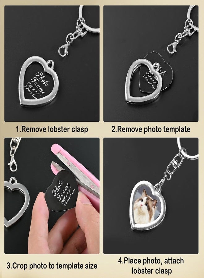 howaukf 1 Set Cat Hair Storage and Photo Frame Keychain, Pet Fur Keychain, Memory Locket, Pet Hair Memorial Keepsake, Cat Lover Collecting Gift (Long-Haired Style) - Image 4