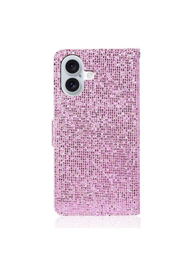 S-TOP Case For iPhone 16 Glitter Powder Filp Leather Phone Case - Image 3