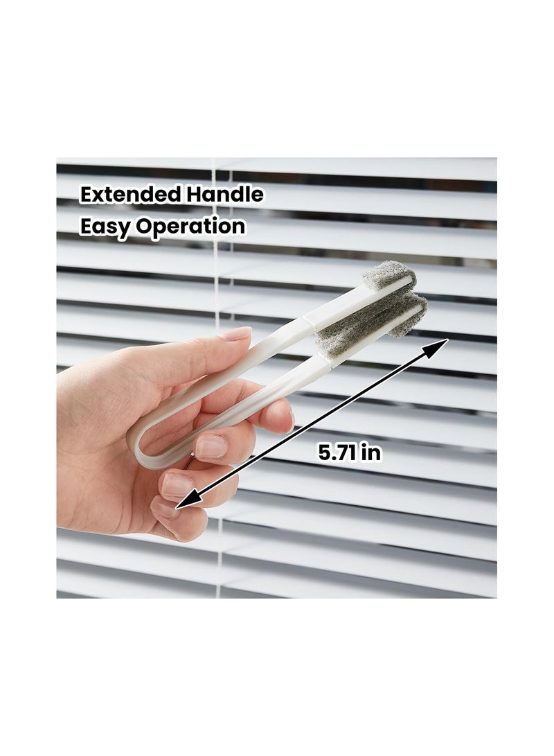 Blind Cleaner Duster Tool for Window Blinds, Shutters, Car Vents, Ceiling Fans, and Air Conditioners - Washable with 2 Brushes and 12 Replaceable Brush Heads for Effective Dust Cleaning.  - Image 3