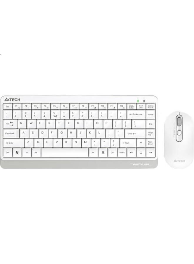 A4TECH A4Tech Fg1120Q 86-Key Wireless Keyboard And Mouse Set Quiet Light Office Typing Notebook Desktop Portable Membrane Keyboard Mouse Set Ivory White - Image 3