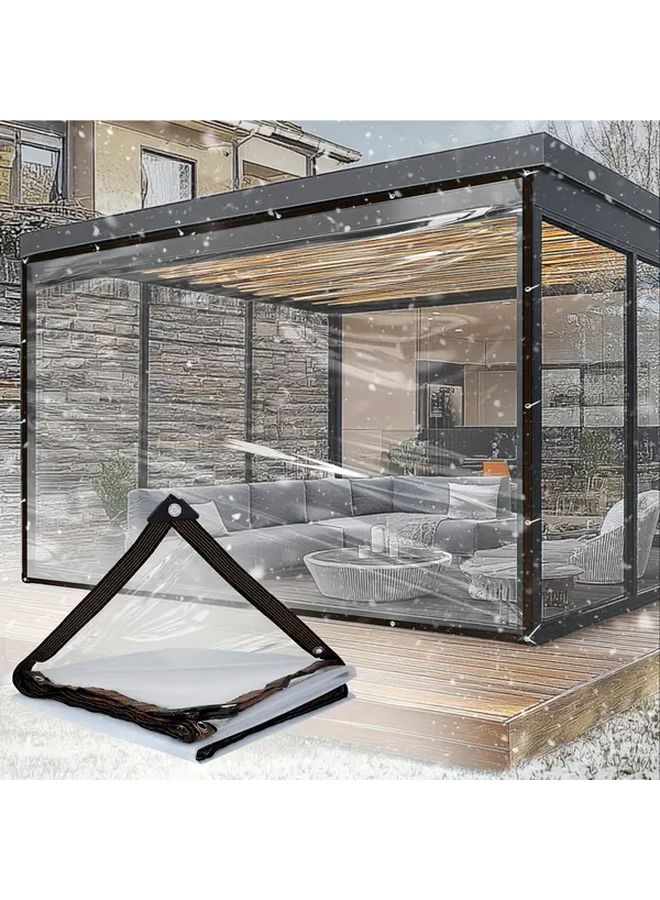 Heavy Duty PE Waterproof Tarpaulin 78.74x118.11 Inch UV Resistant Tearproof with Metal Grommets - Image 2