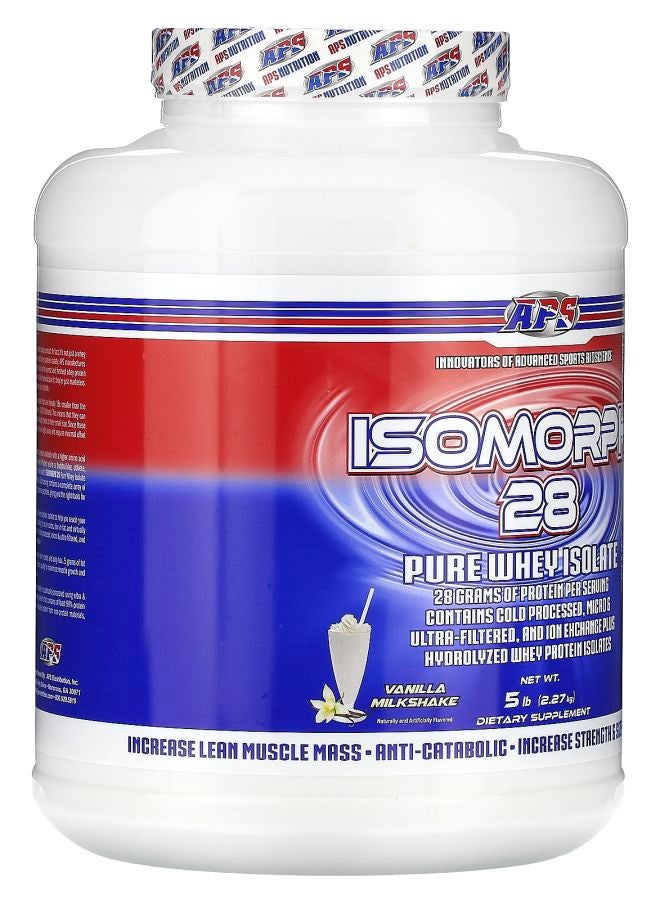APS Isomorph 28 Pure Whey Isolate Vanilla Milkshake 5 lb (2.27 kg) - Image 2