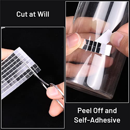 PP OPOUNT 1050 PCS Disco Ball Tiles, 10 x 10 mm Self-Adhesive Disco Tapes for DIY Craft Decoration, Small Mirror Tiles for Disco Balls, Art Collage, Indoor Outdoor Decoration(Silver) - Image 4