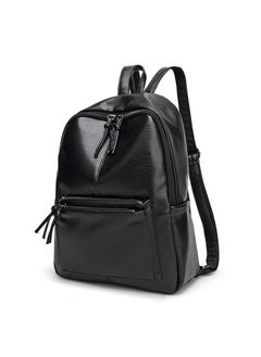 ASIV Leather Zip Backpack Black  - Image 1