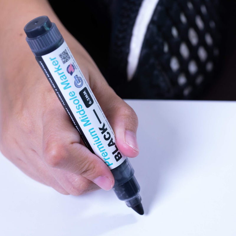 Wilkins Premium Midsole Marker for Customization Paint on Leather, Suede, Fabric and Soft Foam for 2-4 Pair of Shoes (Black) - Image 2