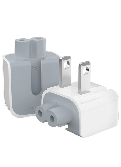 AC Power Adapter UK/EU/US Wall Folding Plug Duck Head Charge Adapter UAE Standard Plug Duck Head for MacBook Pro/MacBook Air/Mac iBook/iPhone/iPod/etc (2 Pack) (US Plug)
