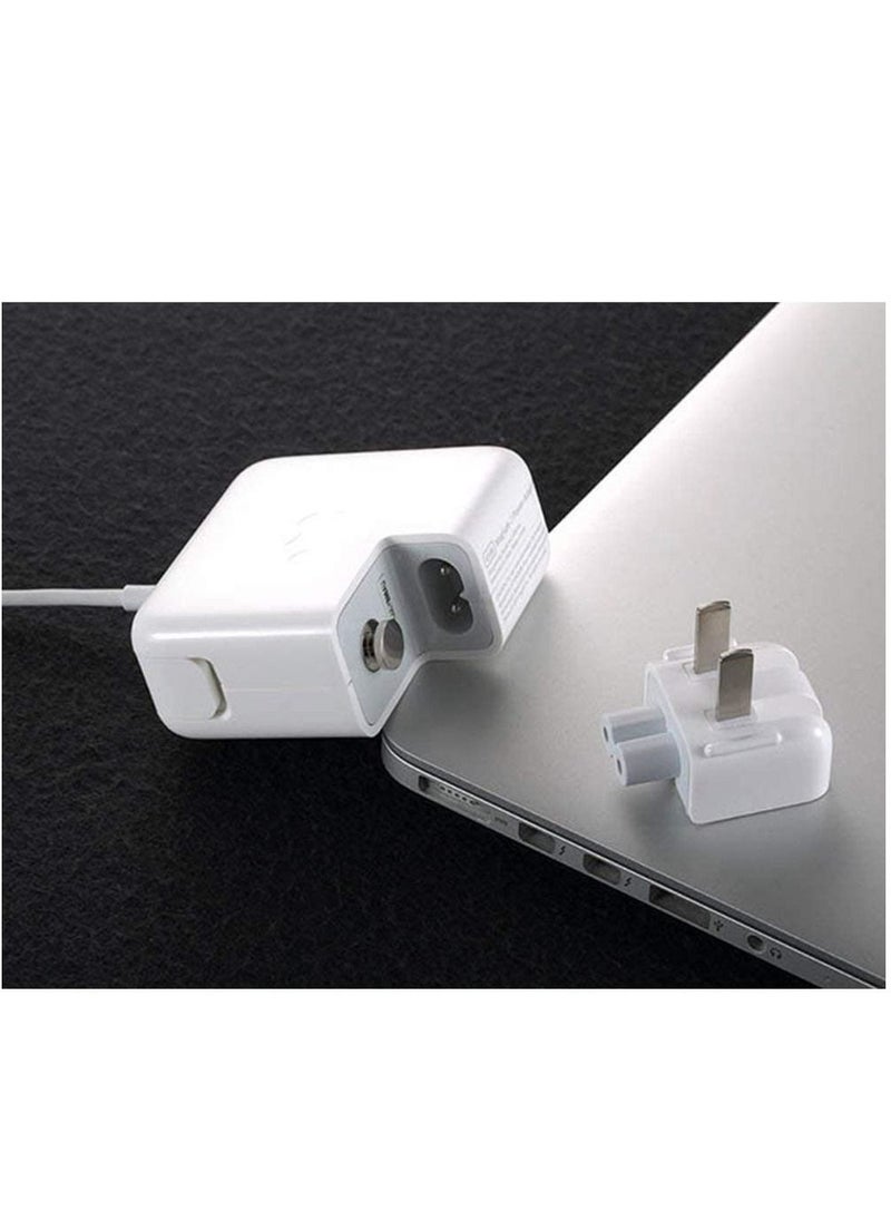 Generic - AC Power Adapter UK/EU/US Wall Folding Plug Duck Head Charge Adapter UAE Standard Plug Duck Head for MacBook Pro/MacBook Air/Mac iBook/iPhone/iPod/etc (2 Pack) (US Plug) - Image 1