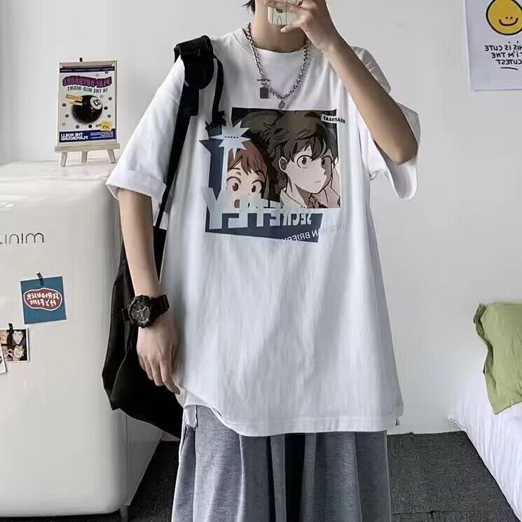 Short-Sleeved T-Shirt For Men 2025 Style Five-Quarter Sleeve T-Shirt Men'S Clothing Versatile Hong Kong Style Trendy Brand Half-Sleeved Men'S T-Shirt - Image 1